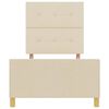vidaXL Bettgestell mit Kopfteil Creme 90 x 200 cm Stoff