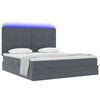 vidaXL Bett mit Stauraum und LED mit LED Dunkelgrau 160 x 200 cm Samt