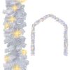 vidaXL Weihnachtsgirlande mit LED-Lichtern 20 m Wei&szlig;