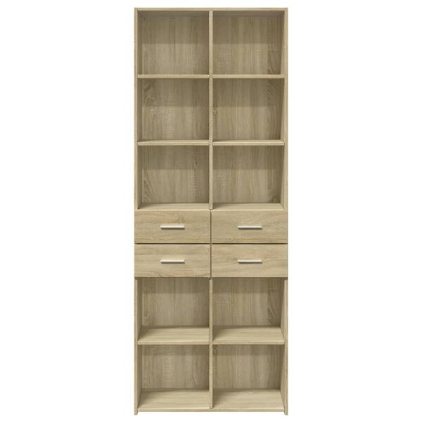 vidaXL Highboard Sonoma-Eiche 70x42,5x185 cm Holzwerkstoff