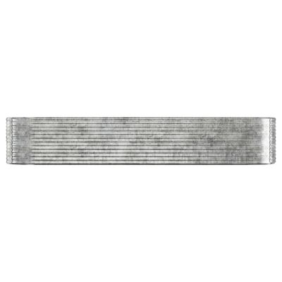 vidaXL Hochbeet Pulverbeschichteter Stahl 396x100x68 cm Silbern