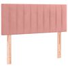 vidaXL Boxspringbett mit Matratze & LED Rosa 120x200 cm Samt