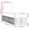 vidaXL Boxspringbett mit Matratze Dunkelblau 80x200 cm Samt