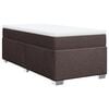 vidaXL Boxspringbett mit Matratze Dunkelbraun 80x200 cm Stoff