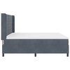 vidaXL Boxspringbett mit Matratze mit LED Dunkelgrau 200 x 200 cm Samt