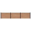 vidaXL zaunset 3 stk. 526 x 105 cm WPC und Aluminium Braun