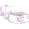 vidaXL Bettrahmen Graues Sonoma 135 x 190 cm Holzwerkstoff