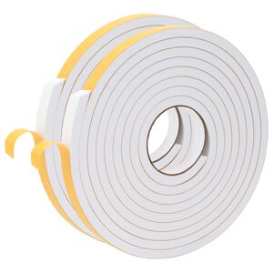 vidaXL Selbstklebendes Schaumstoffband 2 stk. Wei&szlig; 15mm x 5m CR-Schaum