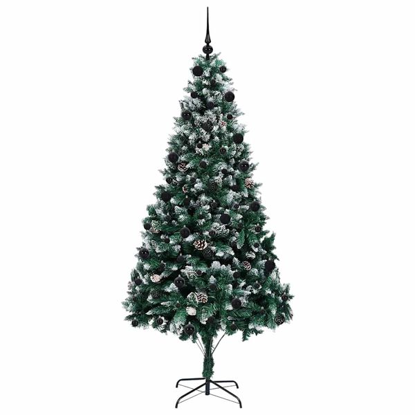vidaXL K&uuml;nstlicher Weihnachtsbaum mit 300 LEDs mit St&auml;nder Gr&uuml;n 210 cm