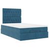 vidaXL Ottoman-Bett mit Matratzen & LEDs Dunkelblau 120x200 cm Samt