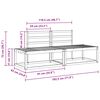vidaXL Outdoor-Sofagarnitur 2 pcs Natur 182,5 x 63 x 73 cm