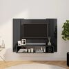 vidaXL TV-Wandschrank Hochglanz-Grau 120x23,5x90 cm Holzwerkstoff