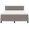 vidaXL Boxspringbett mit Matratze mit LED Taupe 160 x 200 cm Stoff