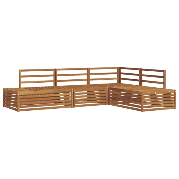 vidaXL Outdoor-Sofagarnitur 4 St&uuml;ck Natur Massivholz Akazie