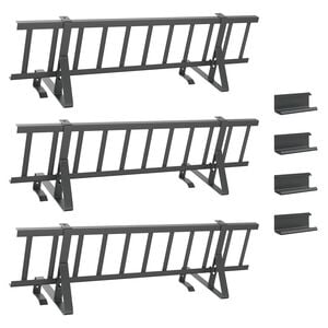 vidaXL Dachschneeschild Anthrazit 300 x 29,5 x 34,5 cm Stahl