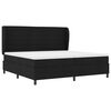 vidaXL Boxspringbett mit Matratze Schwarz 200 x 200 cm Stoff