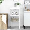 vidaXL Badezimmer Waschtischgestell Wei&szlig; 40x38x83 cm Eisen