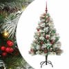 vidaXL K&uuml;nstlicher Weihnachtsbaum Gr&uuml;n und Wei&szlig; 150 cm