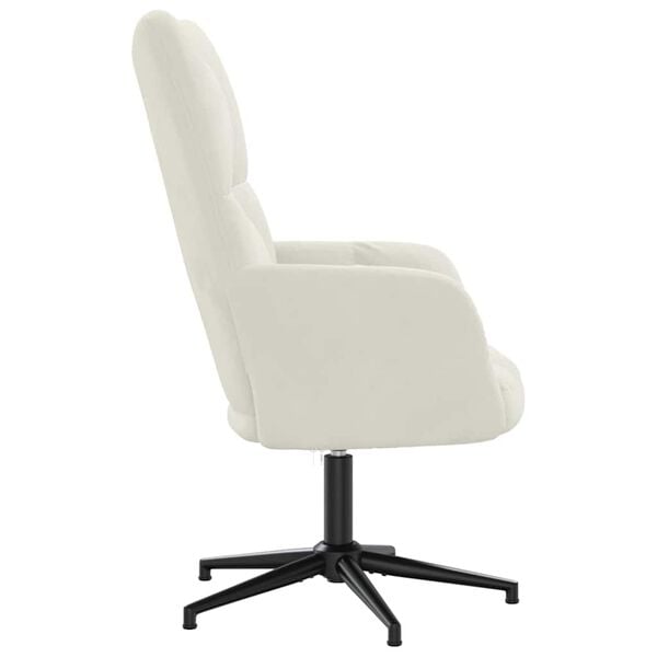 vidaXL Relaxsessel Cremewei&szlig; Samt