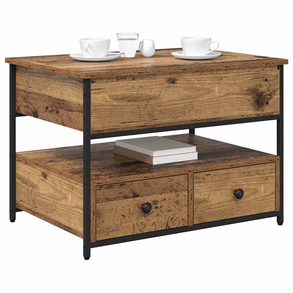 vidaXL Couchtisch Altholz 70 x 50 x 54,5 cm Holzwerkstoff