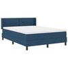 vidaXL Boxspringbett mit Matratze mit Kopfteil Blau 190 x 140 cm Stoff