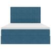 vidaXL Bett mit Stauraum und LED mit LED Dunkelblau 140 x 200 cm Samt