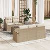 vidaXL Gartensofa-set Beige 55 x 55 x 37 cm Poly-Rattan