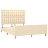 vidaXL Bettgestell ohne Matratze Creme 140x200 cm Stoff