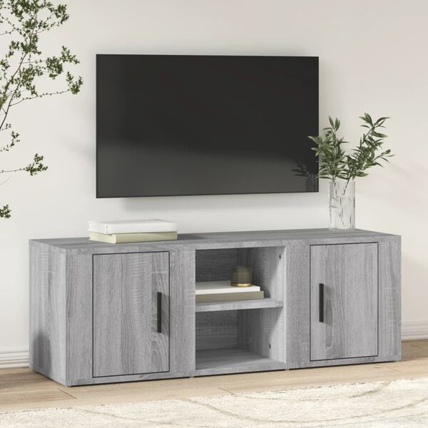 vidaXL TV-Schrank Grau Sonoma 100x31,5x35 cm Holzwerkstoff