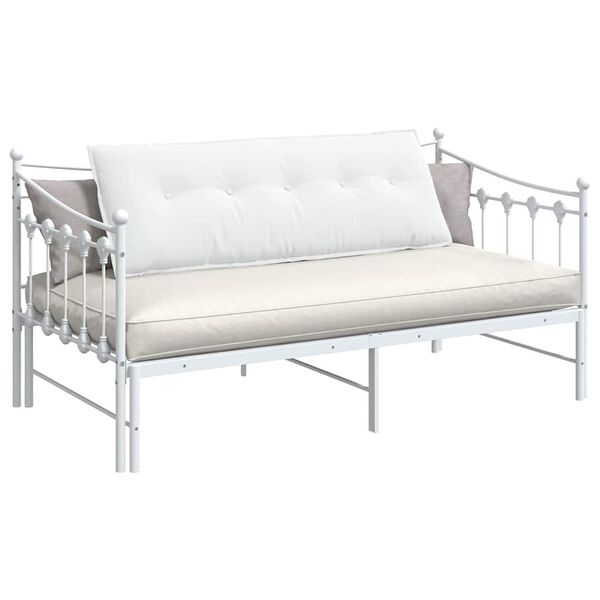 vidaXL R&uuml;ckenkissen Wei&szlig; 140 x 19 x 50 cm Stoff