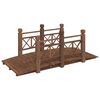 vidaXL Gartenbr&uuml;cke mit Gel&auml;nder 150x67x56 cm Massivholz Fichte