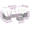 vidaXL Gartensofa-set 8 pcs Grau Poly-Rattan