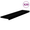 vidaXL Treppenstufen 20 Stk. Braun-Schwarz 100x30x2 cm Massivholz Eiche