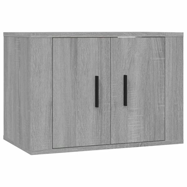 vidaXL 3-tlg. TV-Schrank-Set Grau Sonoma Holzwerkstoff