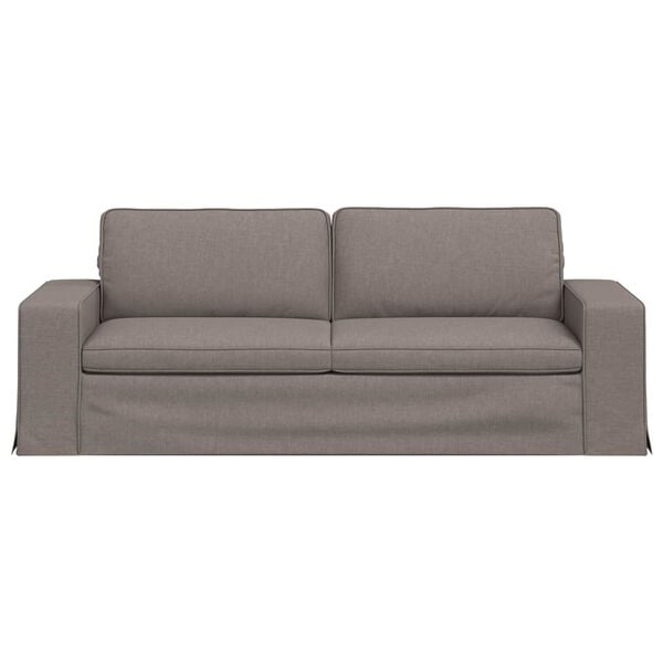 vidaXL Sofa Taupe Gesamtabmessungen: 222 x 80 x 82 cm (B x T x H) Samt