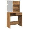 vidaXL Schminktisch mit LED-Leuchten Artisan-Eiche 74,5x40x141 cm