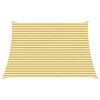 vidaXL Sonnensegel Gelb und Wei&szlig; 3 / 4 x 3 m HDPE