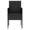 vidaXL 3-tlg. Garten-Essgruppe Poly Rattan Schwarz