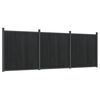 vidaXL Zaunelement Grau 526x186 cm WPC