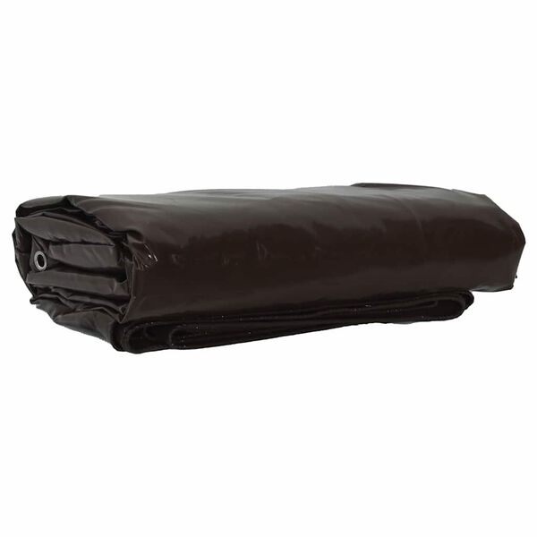 vidaXL Plane 650g / m&sup2; Braun 5 x 6 m Canvas mit PVC-Beschichtung