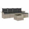 vidaXL Gartensofa-set 6 stk. Hellgrau Poly-Rattan