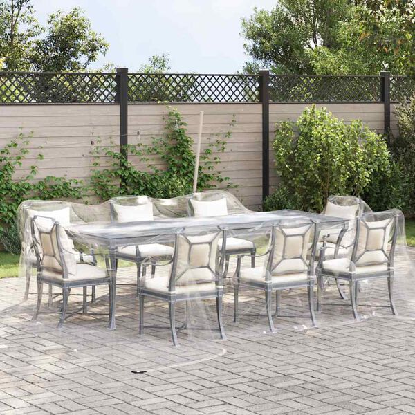 vidaXL Transparente Plane mit &Ouml;sen 6x6 m PVC