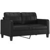 vidaXL 2-Sitzer-Sofa Schwarz 140 cm Kunstleder
