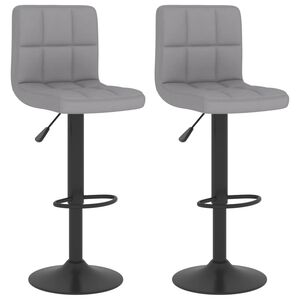 vidaXL Barhocker 2 Stk. Hellgrau Stoff