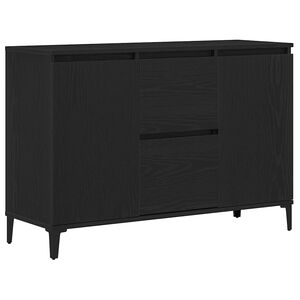 vidaXL Sideboard Schwarz Eichen-Optik 104 x 35 x 70 cm Holzwerkstoff
