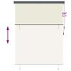 vidaXL Rollo mit Vorh&auml;ngen Creme 200 x 250 cm Stoff und Aluminium