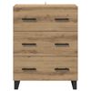 vidaXL Sideboard Artisan-Eiche 69,5 x 34 x 90 cm Verbundholz und Eisen