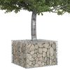 vidaXL Gabionen Hochbeet Silber 60 x 60 x 40 cm Verzinkter Stahl