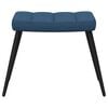 vidaXL Relaxsessel mit Hocker Blau Stoff