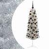 vidaXL K&uuml;nstlicher schmaler Weihnachtsbaum mit Weihnachtskugel 150 cm
